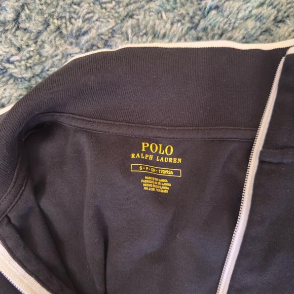 Men Rare Polo Ralph Lauren Small Track Fleece Zip Jacket - Picture 6 of 6